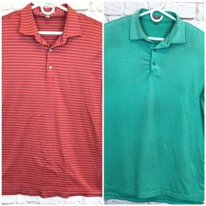 Qty 2 Peter Millar Golf Shirts